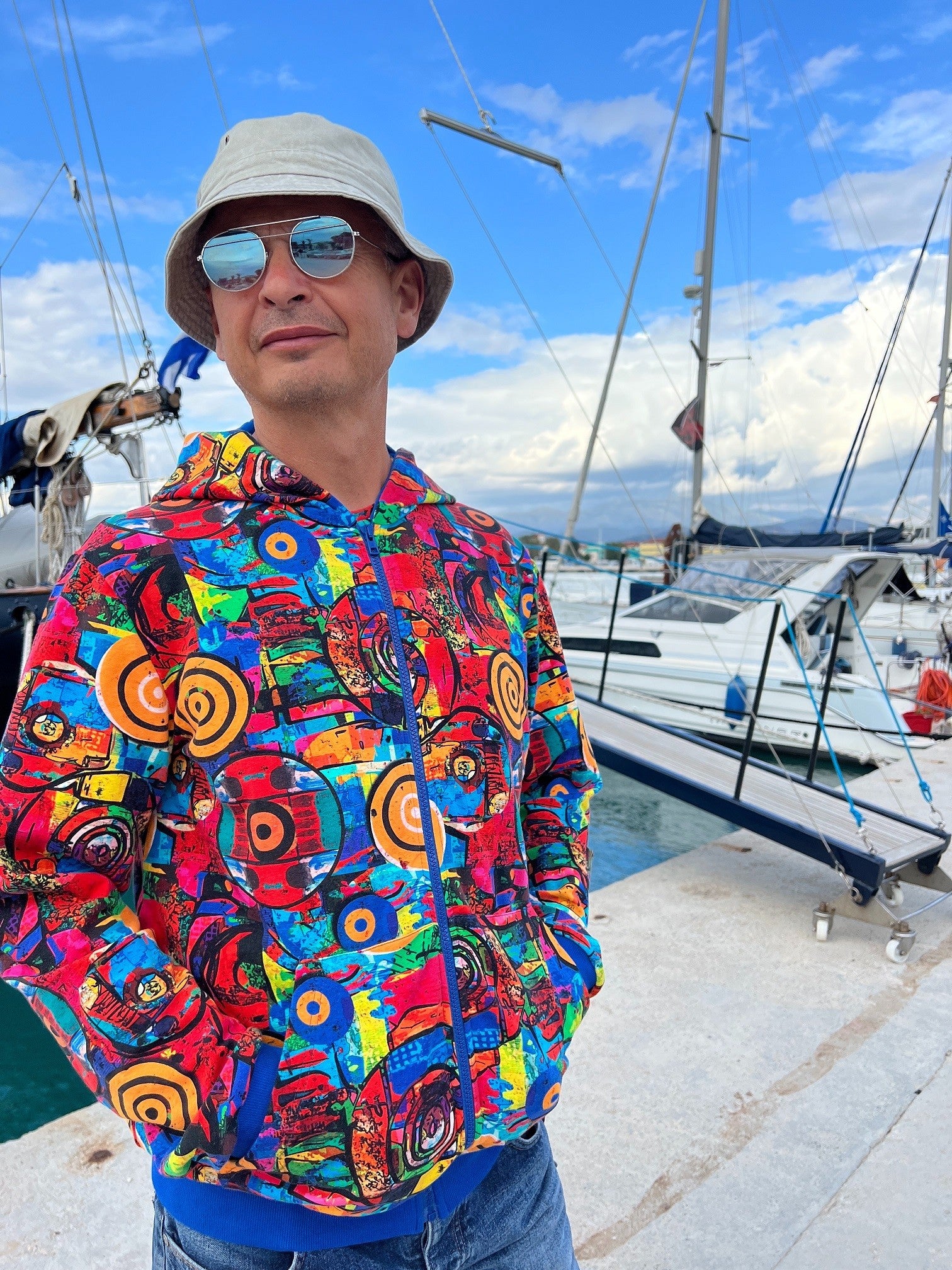 Bluza na zamek męska ściągacz Ciekawość