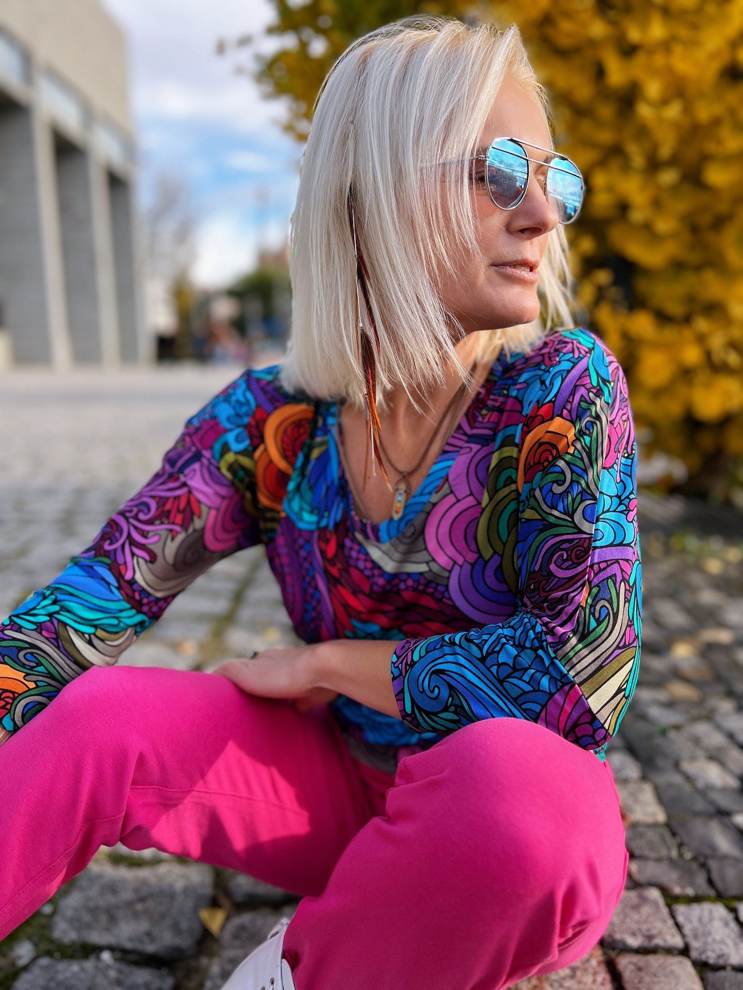 Bluzka Kimonowa wiskoza - Radość