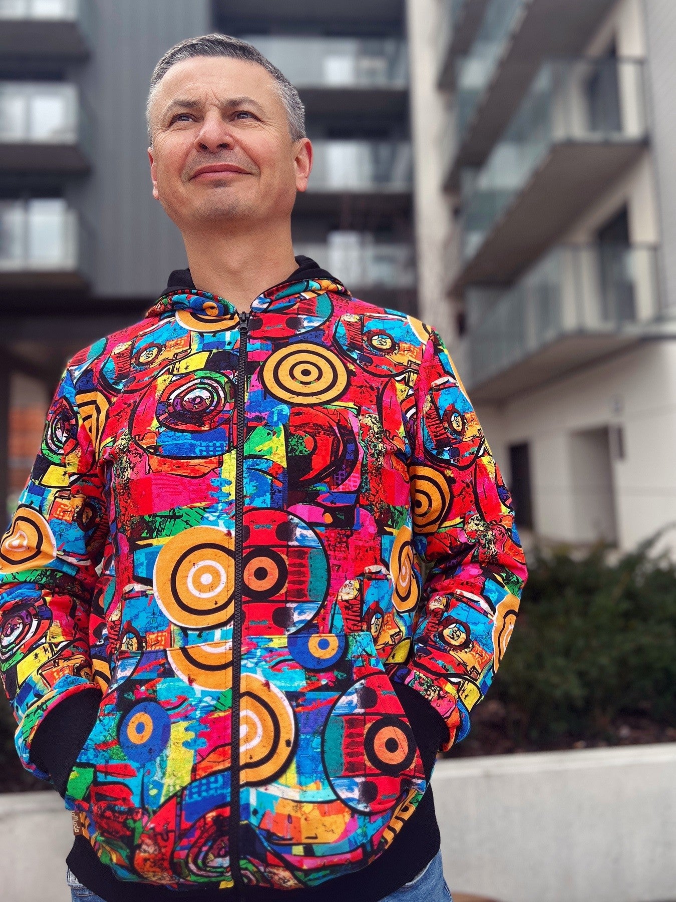 Bluza na zamek męska ściągacz Ciekawość