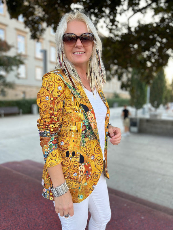 Marynarka z kapturem z guzikiem Pocałunek