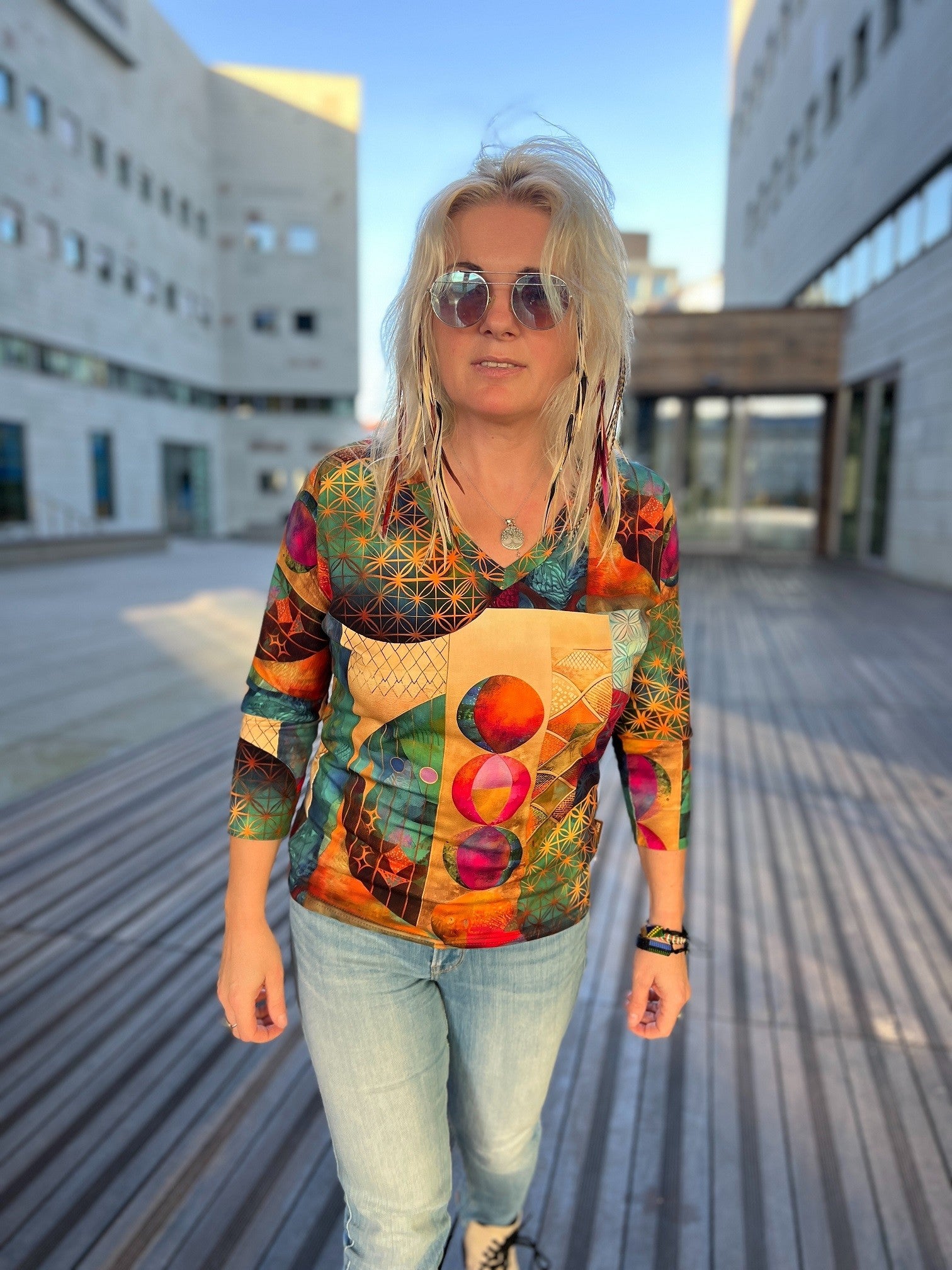 Bluzka Kimonowa wiskoza - Kwiat Życia