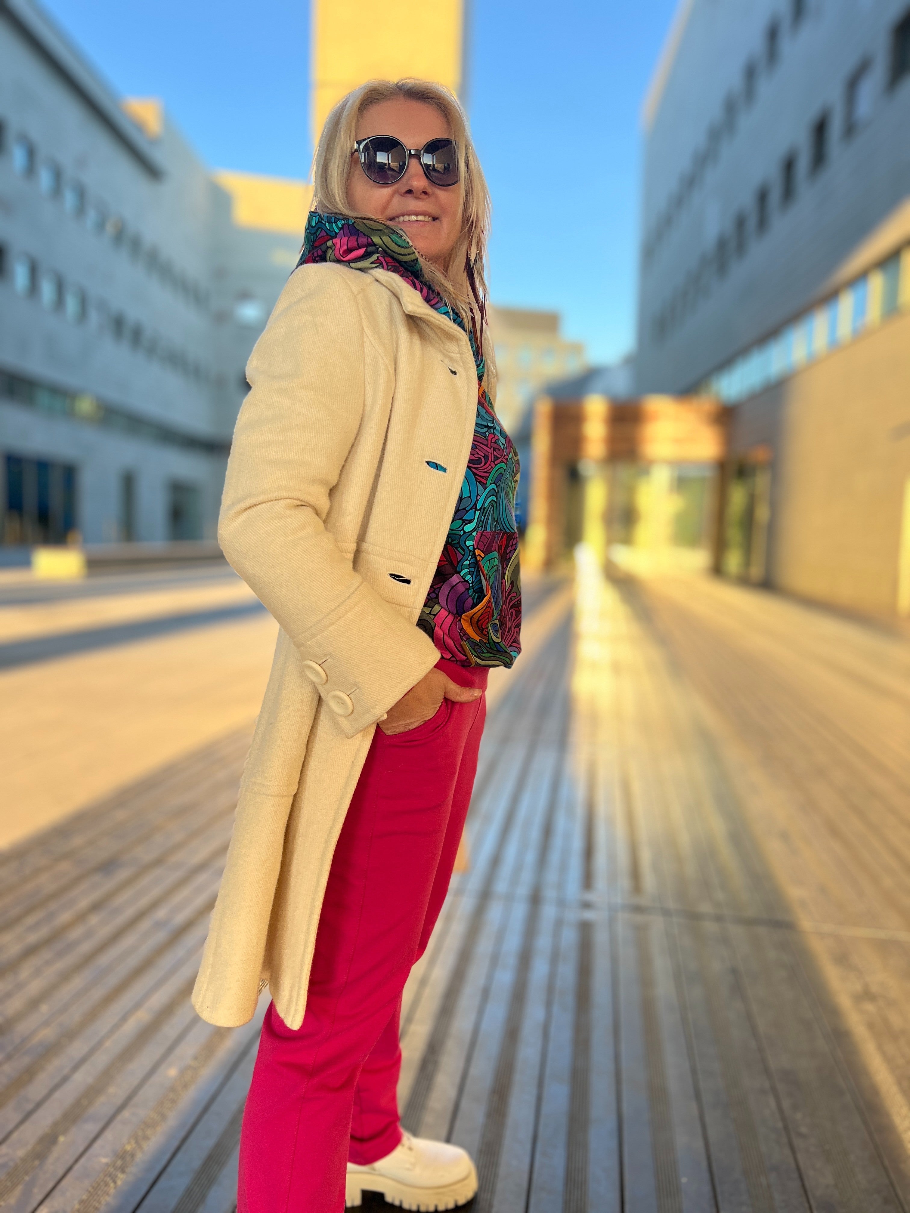 Bluza z Kapturem Radość fuksja