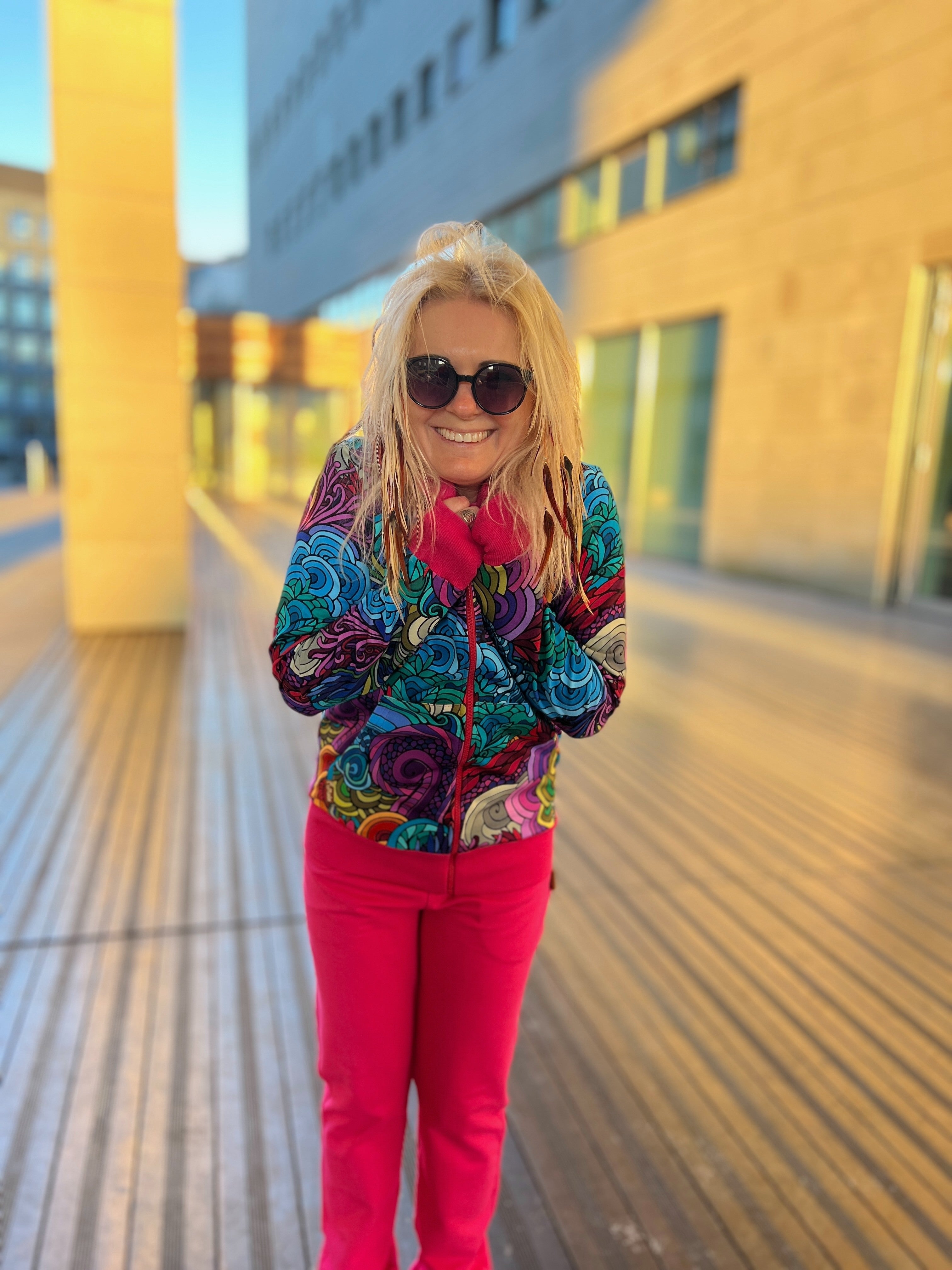 Bluza na zamek Radość Fuksja