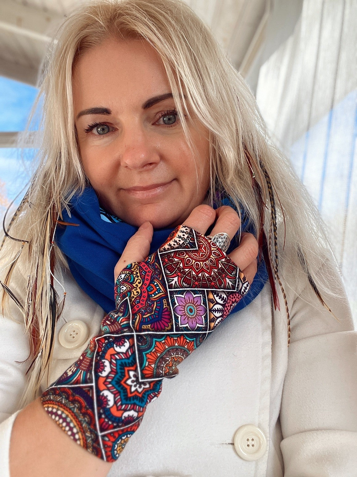 Rękawiczki bez palców Mandala