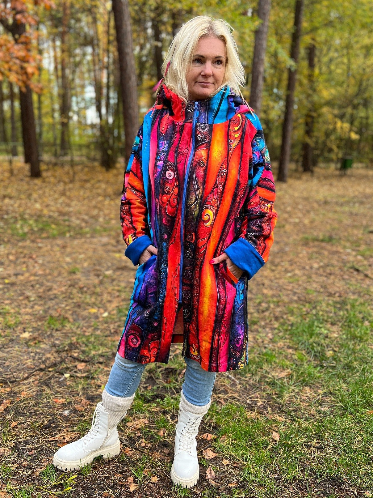 Bluza na zamek Płaszczyk Kreacja Chaber