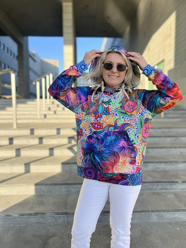 Bluza z Kapturem oversize unikat (5) S/M