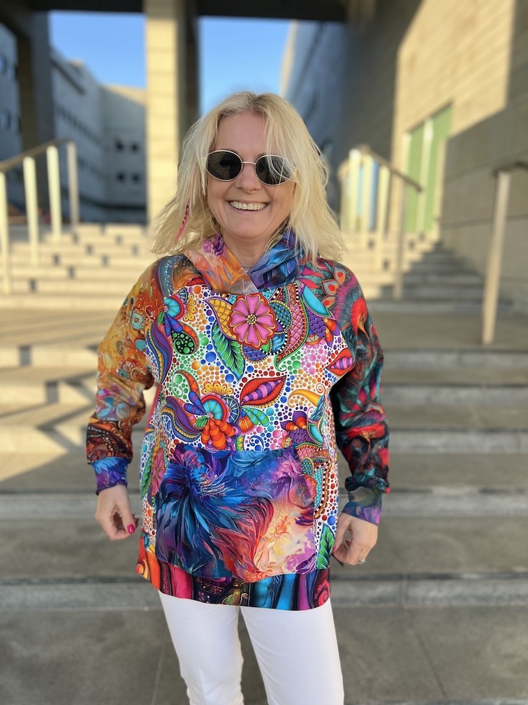 Bluza z Kapturem oversize unikat (8) S/M