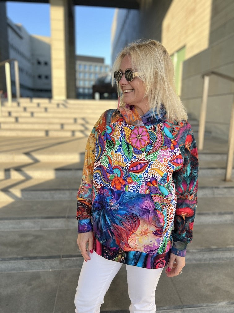 Bluza z Kapturem oversize unikat (8) S/M