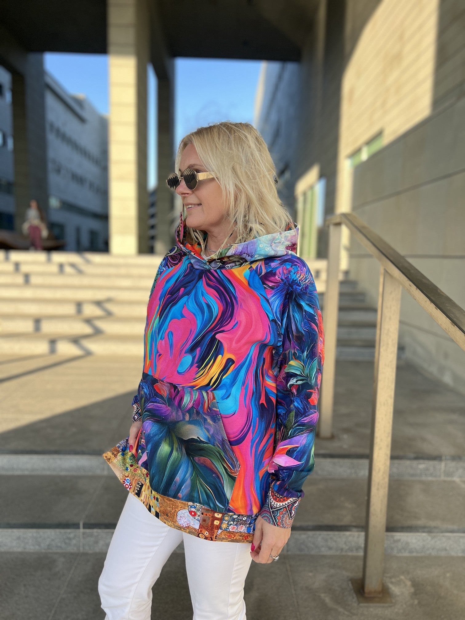 Bluza z Kapturem oversize unikat (11) S/M