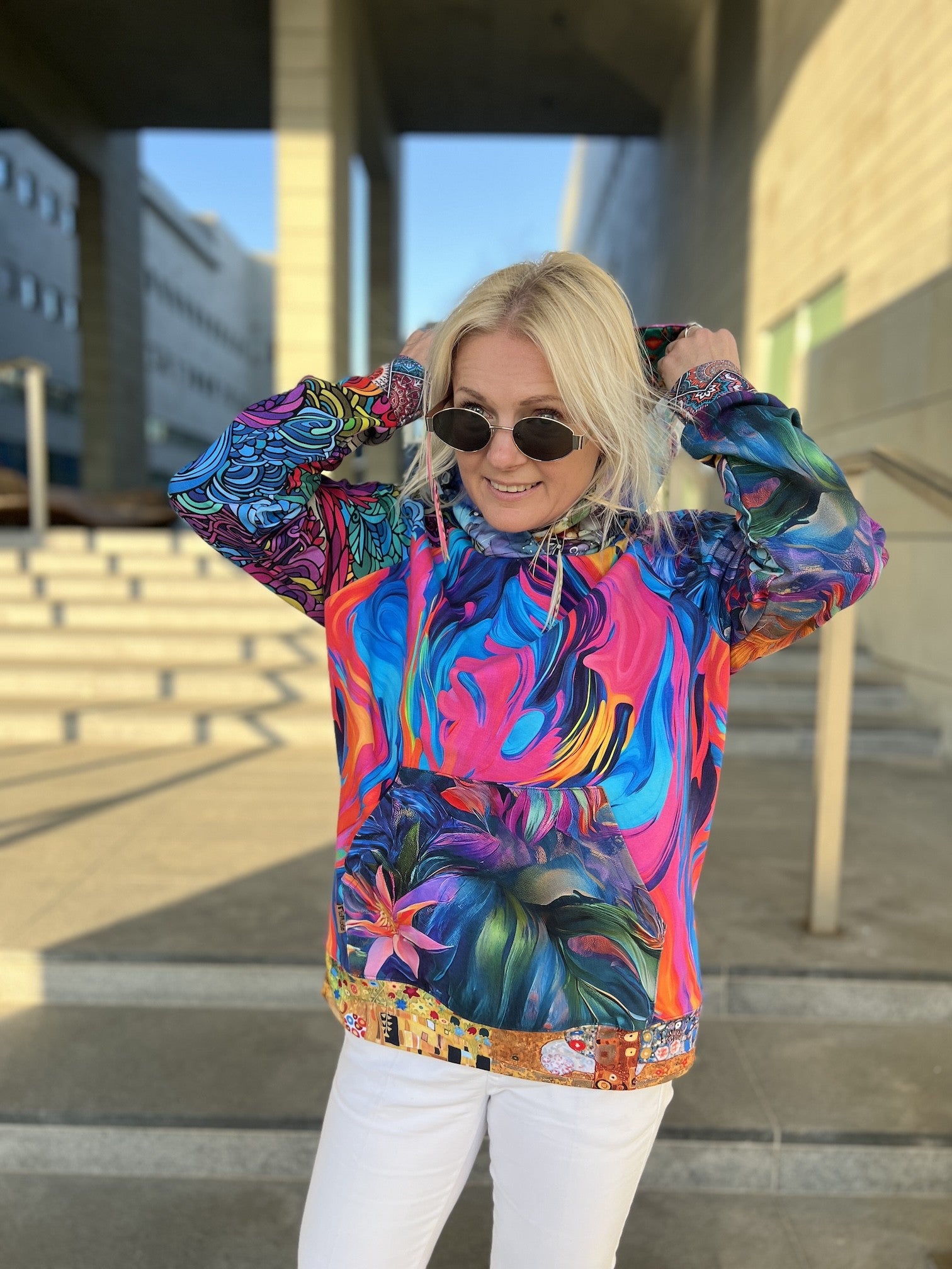 Bluza z Kapturem oversize unikat (11) S/M