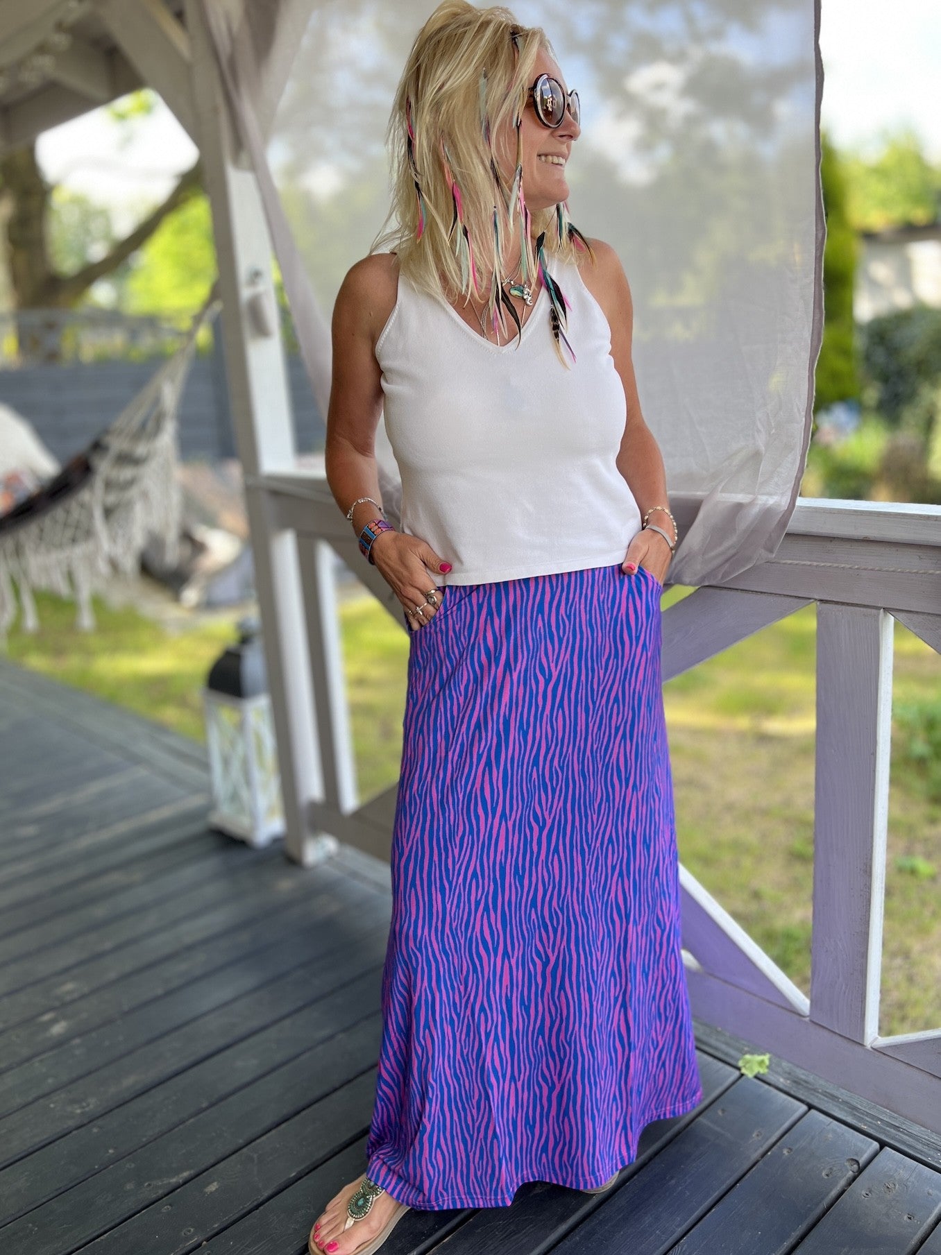 Spódnica Maxi wiskoza Moc Oceanu
