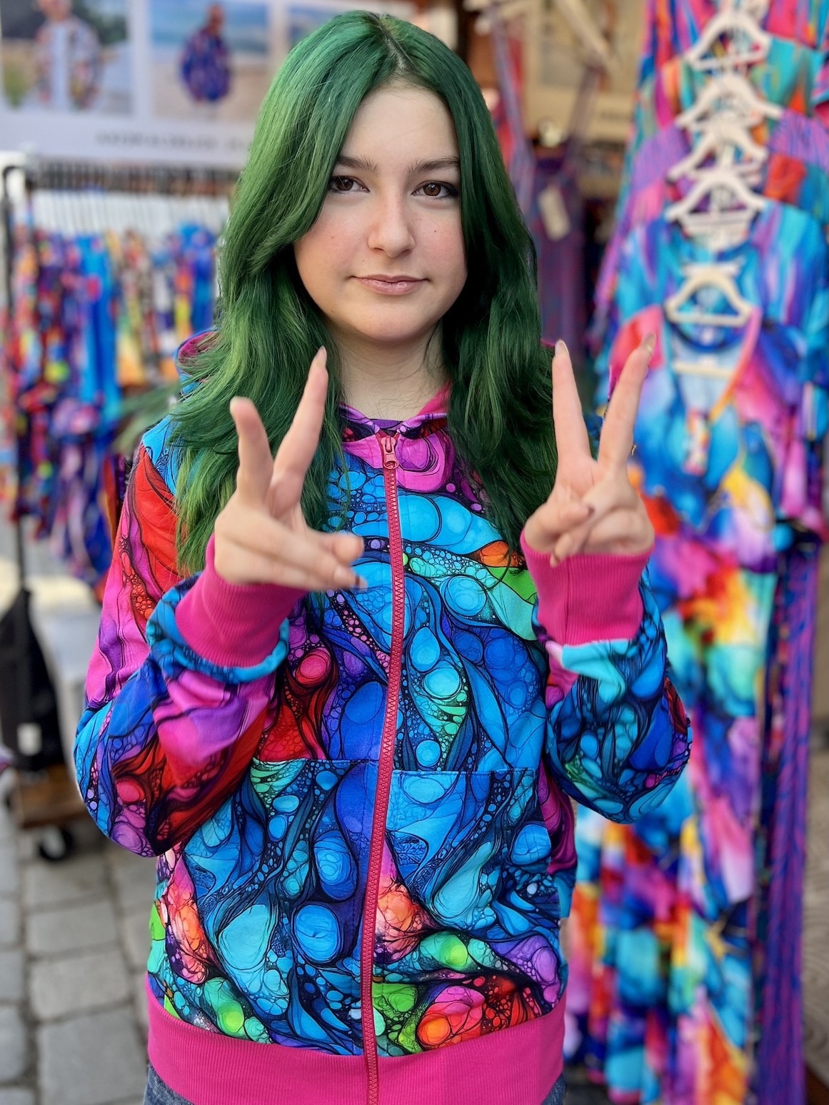 Bluza na zamek Inspiracja Fuksja