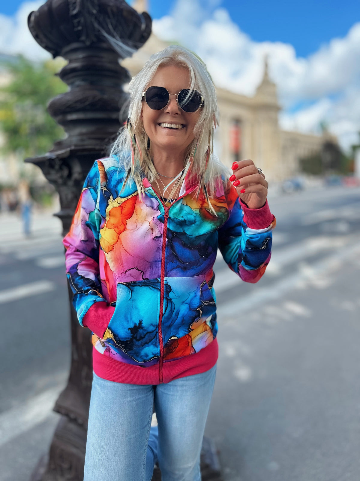 Bluza na zamek Magiczna Fuksja