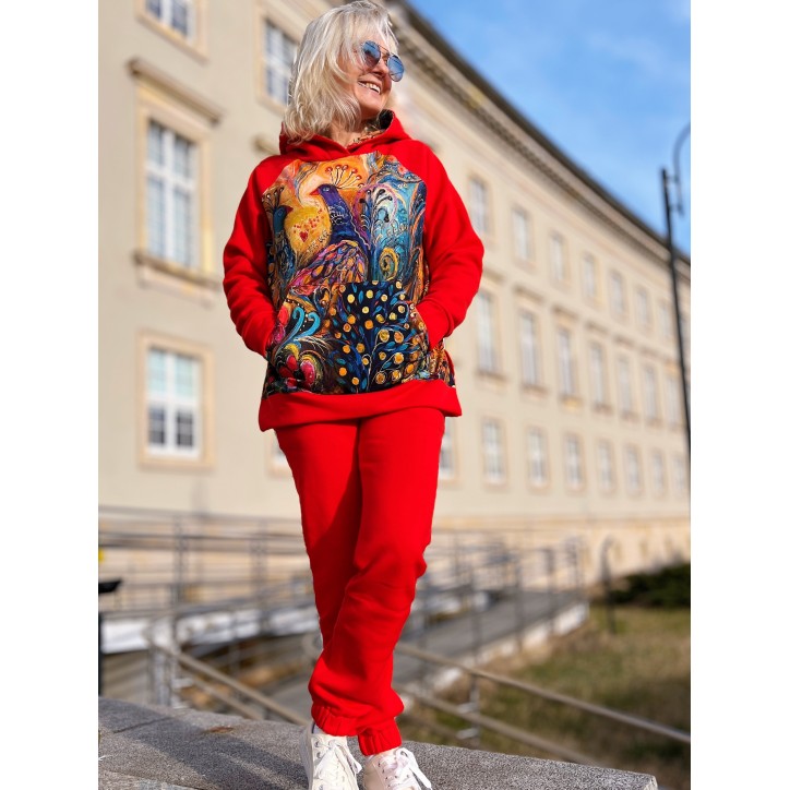 Bluza oversize Fantazja/Czerwony