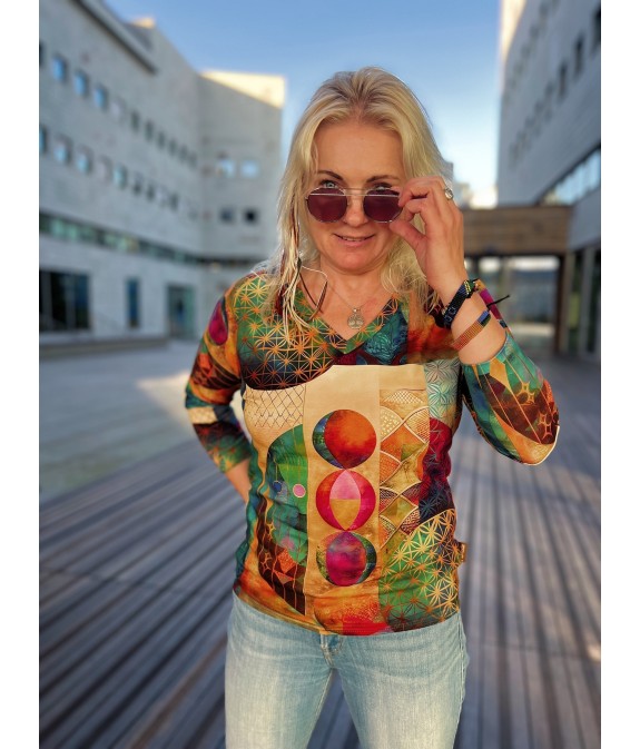 Bluzka Kimonowa wiskoza - Kwiat Życia