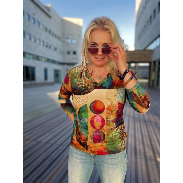 Bluzka Kimonowa wiskoza - Kwiat Życia