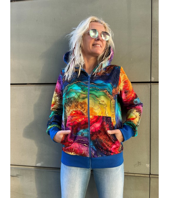 Bluza zamek Wewnętrzne Słońce/chaber