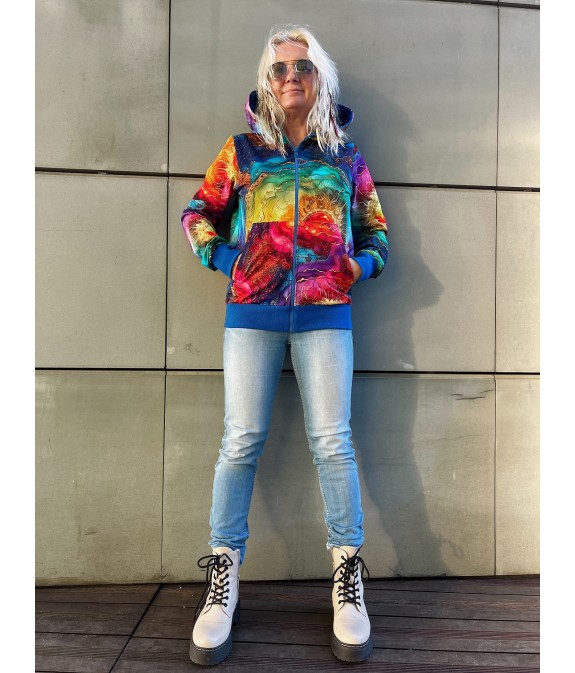 Bluza zamek Wewnętrzne Słońce/chaber