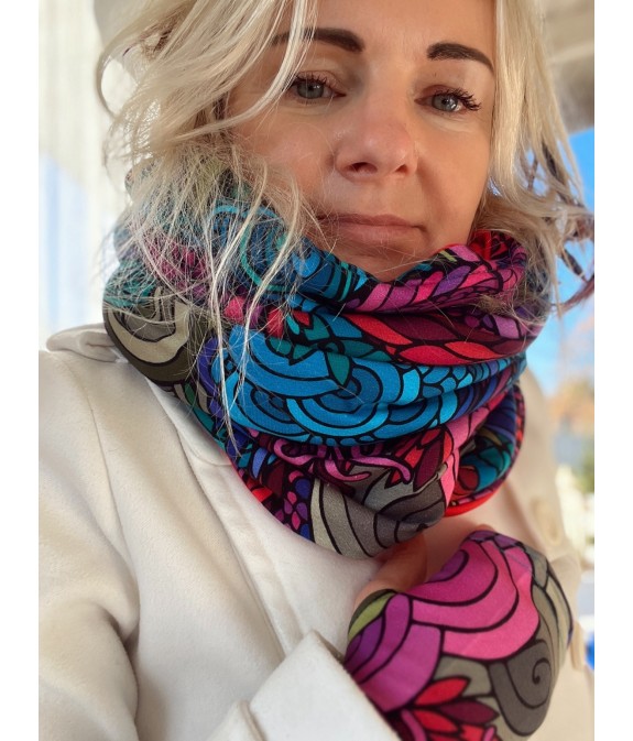 Komin z kapturem kominokaptur dwustronny Radość/chaber