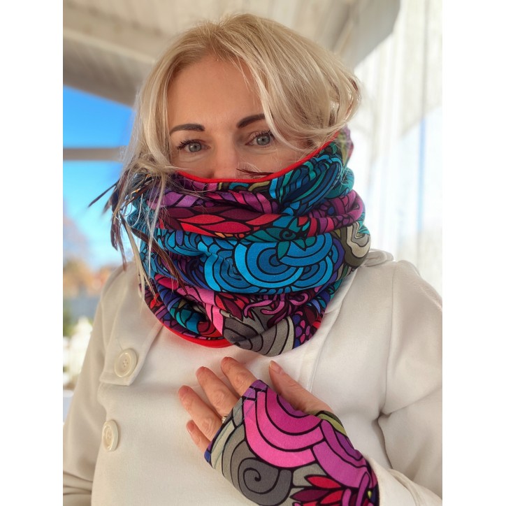 Komin z kapturem kominokaptur dwustronny Radość/chaber