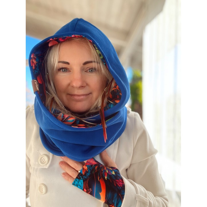 Komin z kapturem kominokaptur dwustronny Radość/chaber