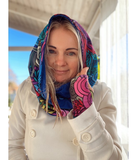 Komin z kapturem kominokaptur dwustronny Radość/chaber