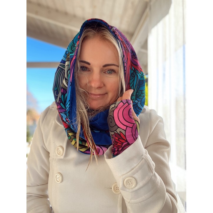 Komin z kapturem kominokaptur dwustronny Radość/chaber