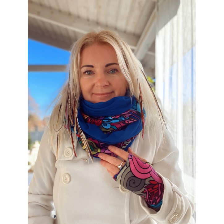 Komin z kapturem kominokaptur dwustronny Radość/chaber