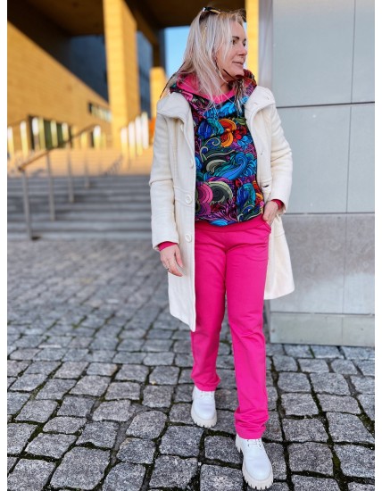 Bluza z Kapturem Radość fuksja