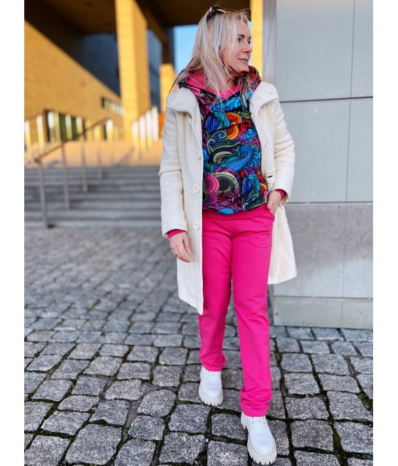 Bluza z Kapturem Radość fuksja