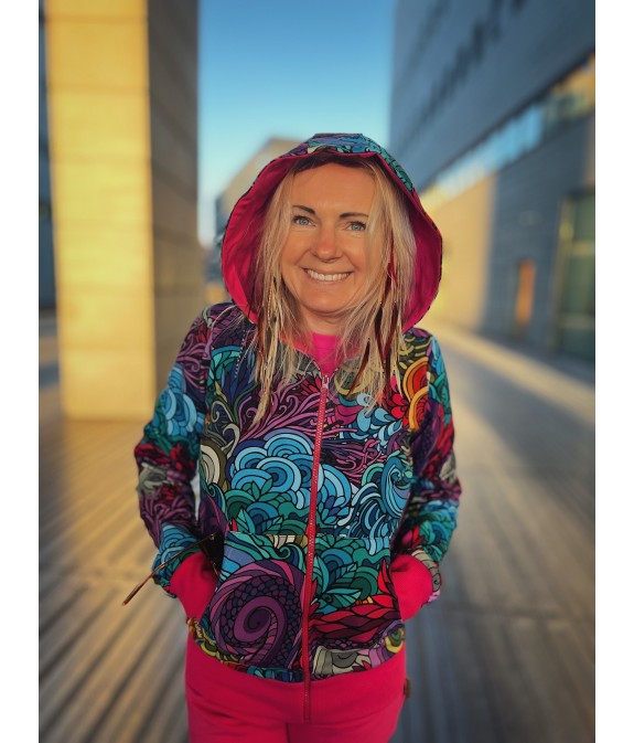 Bluza zamek Radość/fuksja