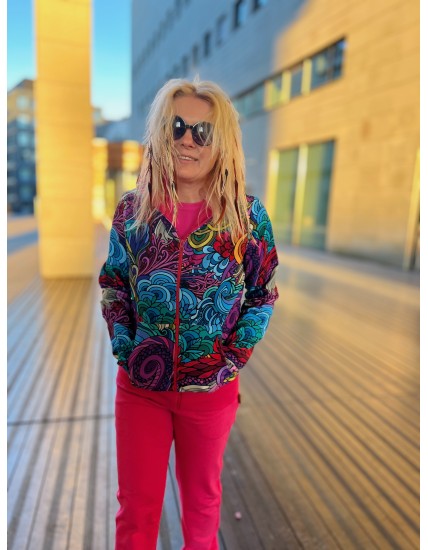 Bluza zamek Radość/fuksja