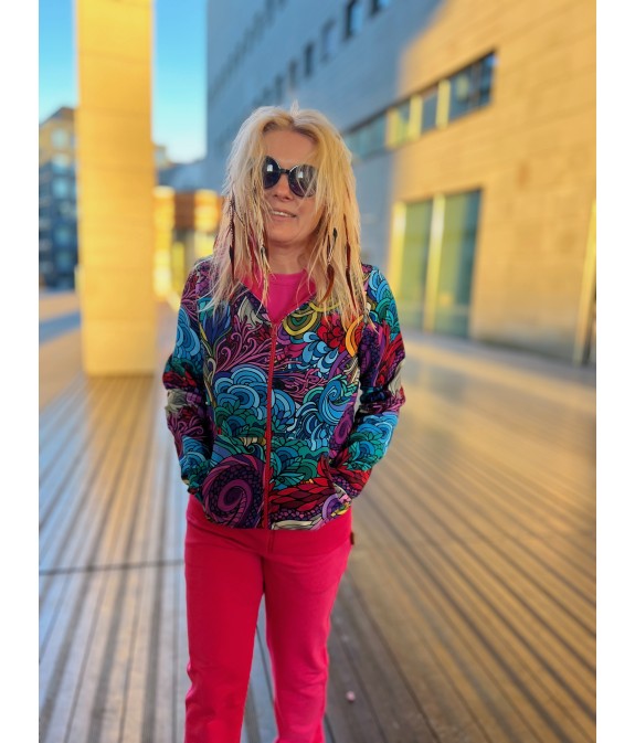 Bluza zamek Radość/fuksja