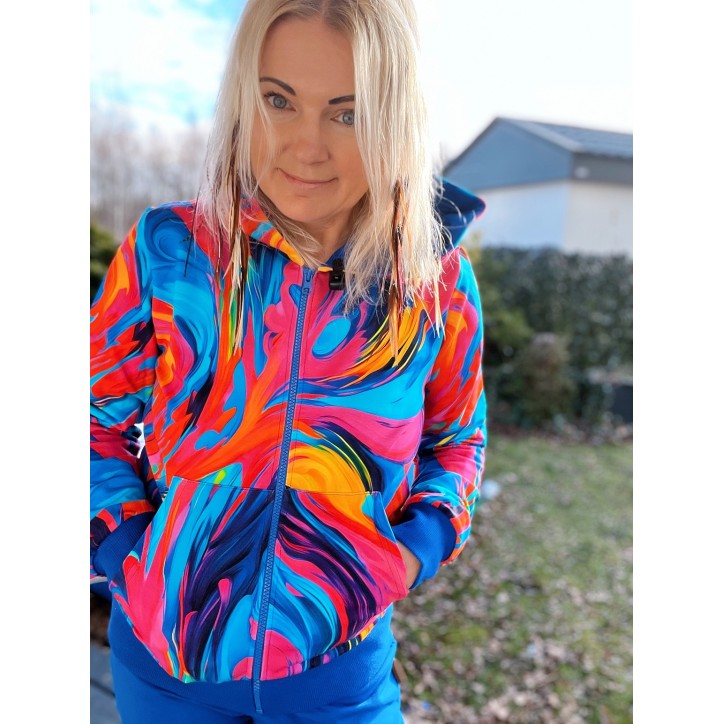 Bluza Widzę Cię  zamek - Lekko/chaber