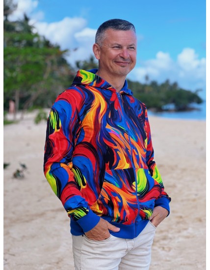 Bluza na zamek męska ściągacz  Flow