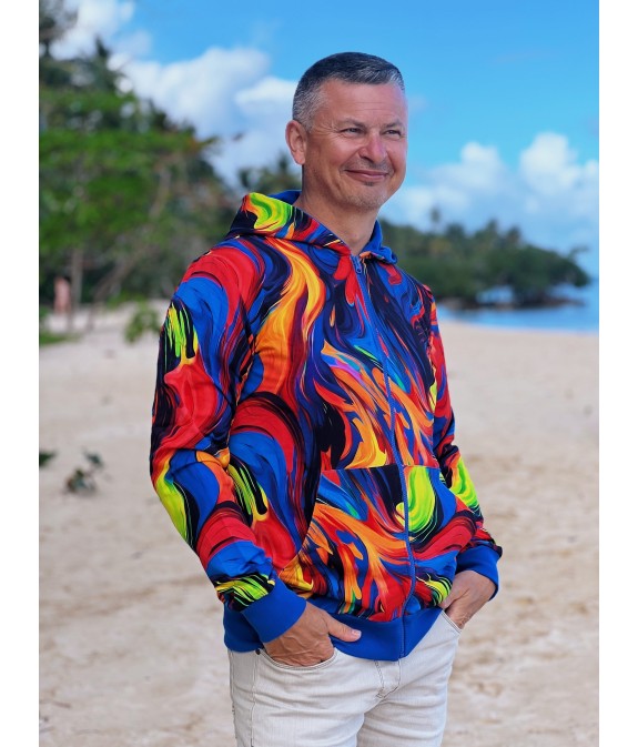 Bluza na zamek męska ściągacz  Flow
