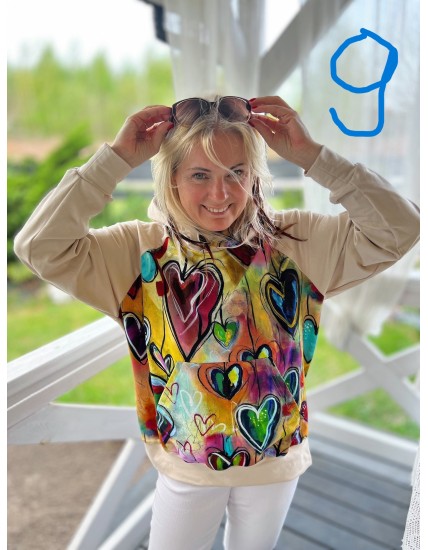 Bluza oversize różne wzory rozm. L/XL