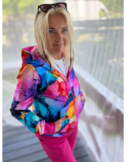 Bluza Widzę Cię - zamek - Magiczna/fuksja
