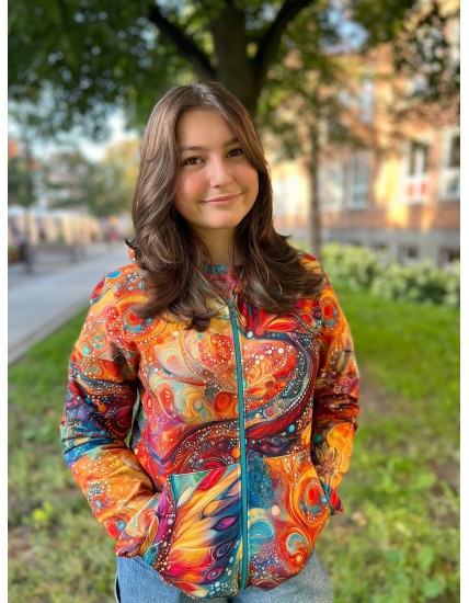Bluza Widzę Cię  zamek - Fantazja/turkus