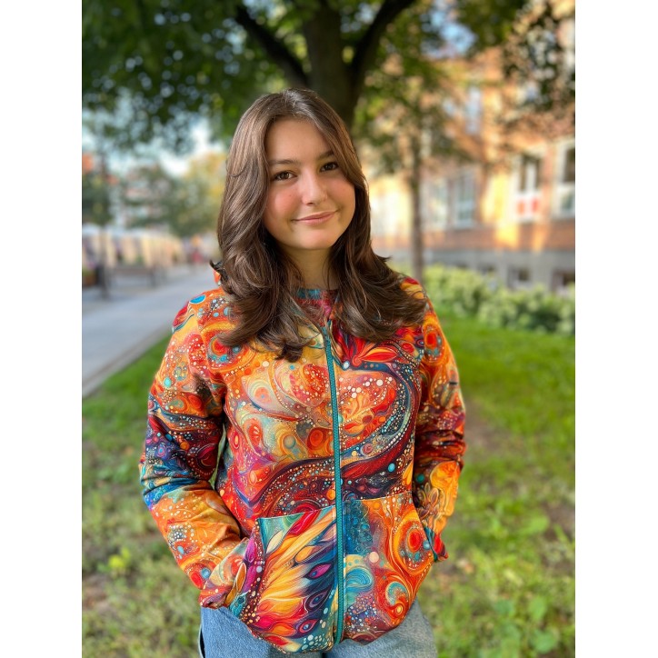 Bluza Widzę Cię  zamek - Fantazja/turkus