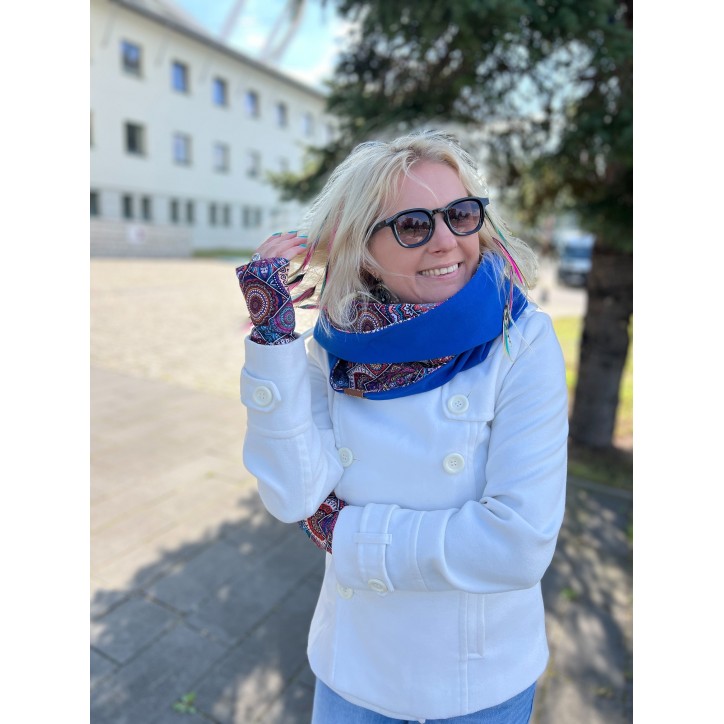 Komin z kapturem kominokaptur dwustronny Mandala/chaber