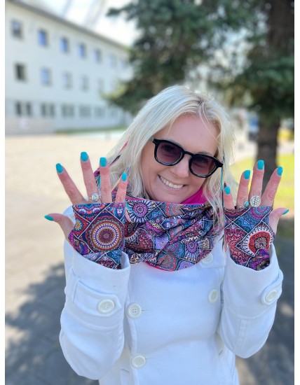 Rękawiczki bez palców Mandala