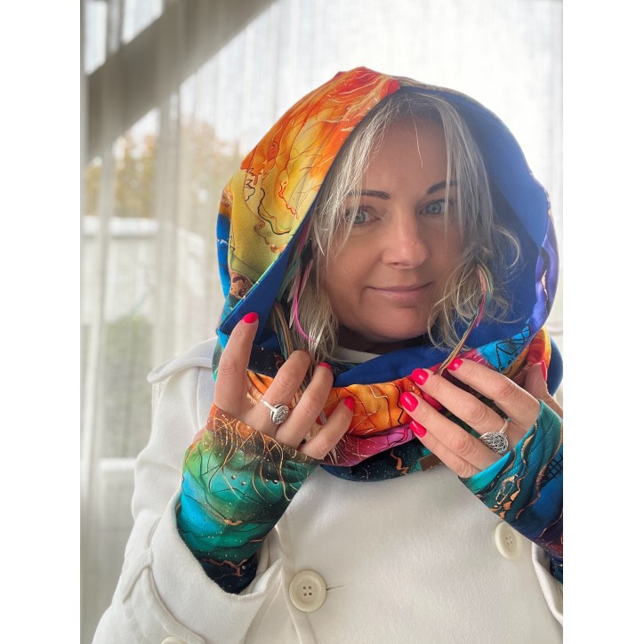 Komin z kapturem kominokaptur dwustronny Wewnętrzne Słońce/chaber