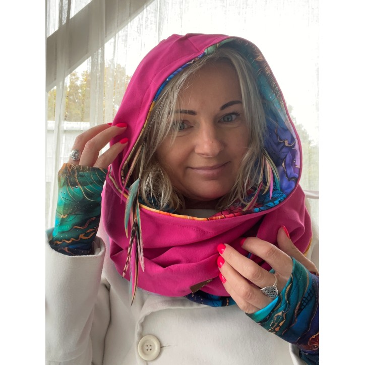 Komin z kapturem kominokaptur dwustronny Wewnętrzne Słońce/fuksja Komin z kapturem kominokaptur dwustronny Wewnętrzne Słońce/fuksja