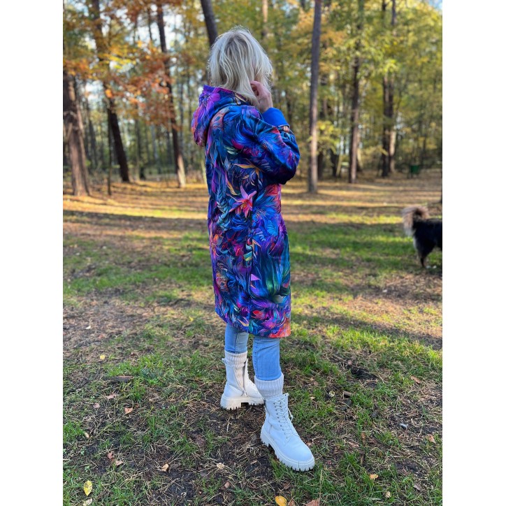 Płaszczyk, długa bluza zamek - Zachwyt/chaber