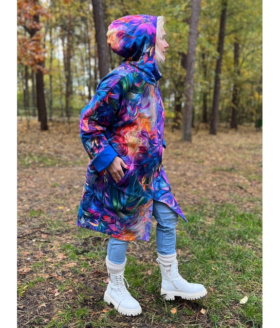 Płaszczyk, długa bluza zamek - Zachwyt/chaber