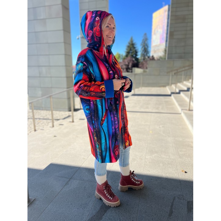 Płaszczyk, długa bluza zamek - Kreacja/chaber