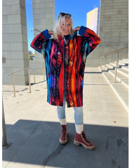 Płaszczyk, długa bluza zamek - Kreacja/chaber