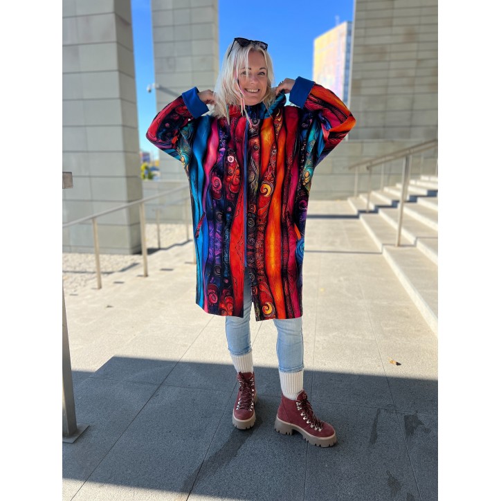 Płaszczyk, długa bluza zamek - Kreacja/chaber