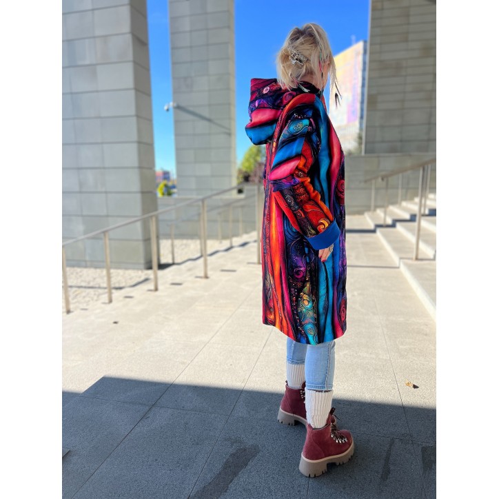 Płaszczyk, długa bluza zamek - Kreacja/chaber